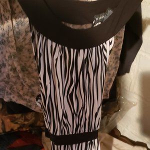 Zebra and floral print Dress by Rampage